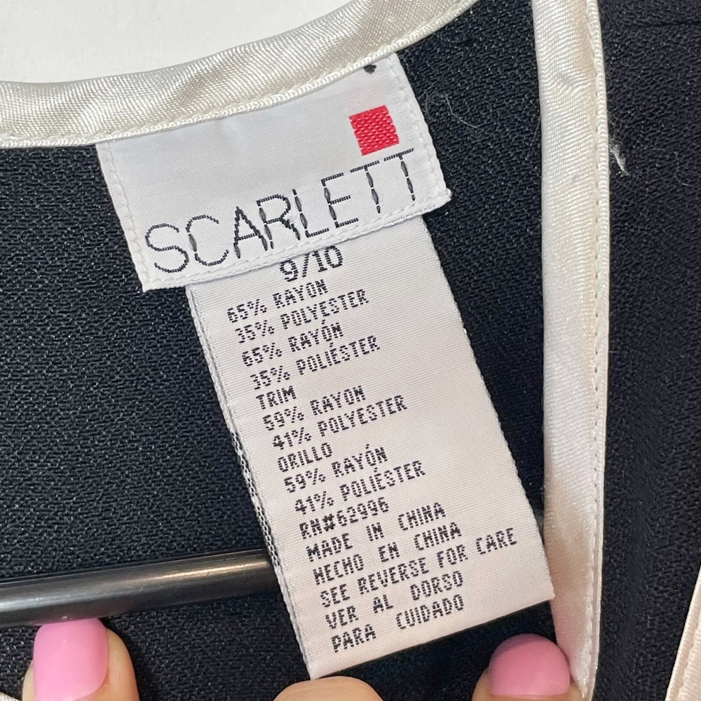 Scarlett Womens Junior Sleeveless One Piece Jumpsuit Black‎ Size 9/10 Tie Waist - Picture 3 of 11